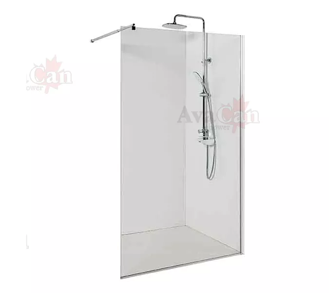 Душевая перегородка AvaCan  LC100/110/120, Цвет стекла: с рисунком, Цвет профиля: Хром, Выбрать размер: 120, изображение 3