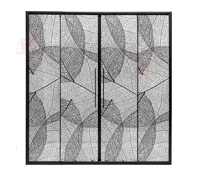 Душевая дверь в нишу AvaCan FB2, Цвет стекла: с рисунком, Цвет профиля: Черный, Выбрать размер: 170-190