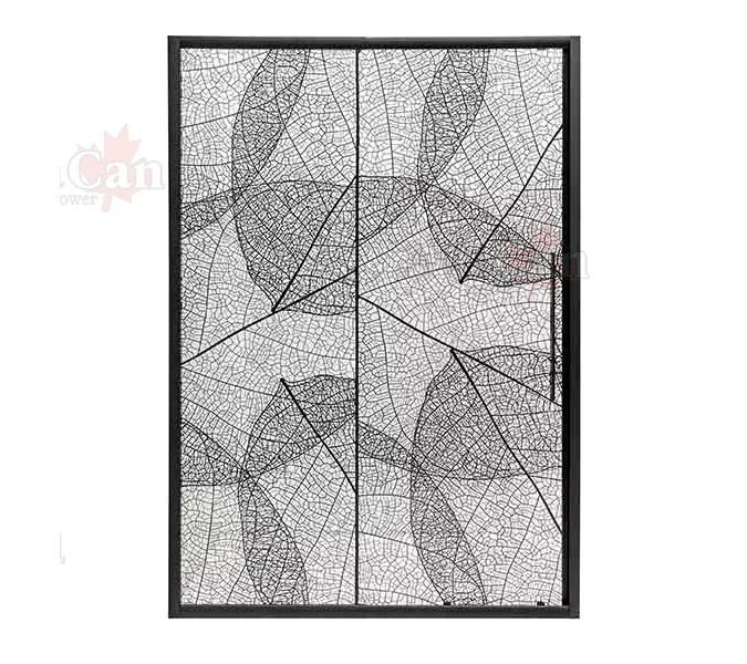 Душевая дверь в нишу AvaCan FB MT, Цвет стекла: матовое с рисунком, Цвет профиля: Черный, Выбрать размер: 120-140