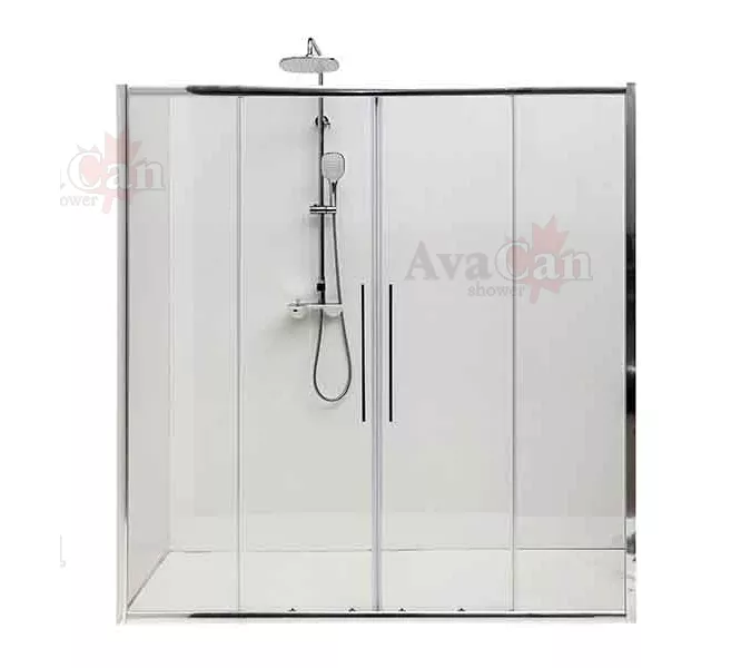 Душевая дверь в нишу AvaCan FC2, Цвет стекла: прозрачное, Цвет профиля: Хром, Выбрать размер: 190-210, изображение 4
