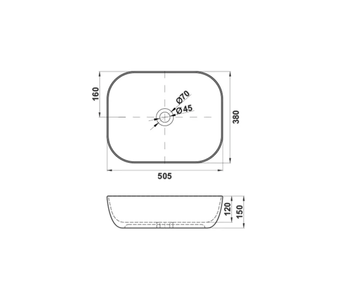 Раковина MELANA MLN-320362A, изображение 2