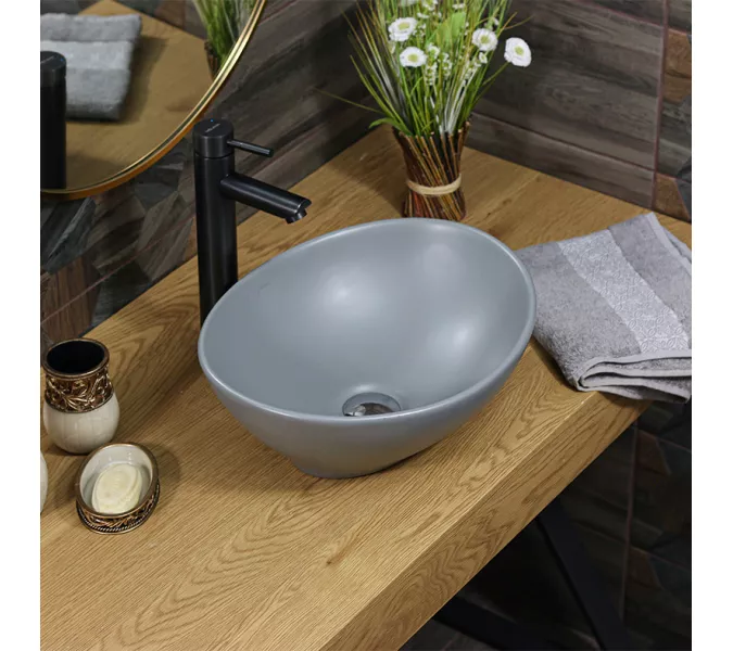 Раковина MELANA MLN-7138MG (серый матовый), Выбрать цвет: Серый матовый