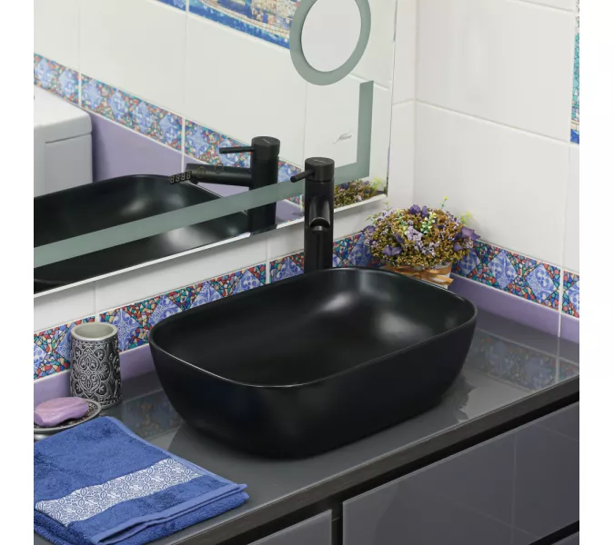 Раковина MELANA MLN-320328MB матовая черная