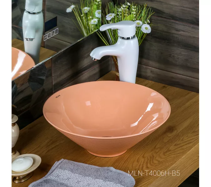 Раковина MELANA MLN-7020-B5(T4006H-B5) (персиковая)