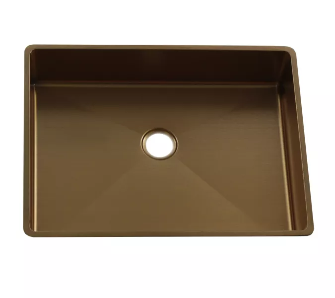 Раковина D4837G Castle MELANA ProfLine 1,2 мм золото накладная, Сифон, донный клапан, Выбрать цвет: Золото, изображение 3