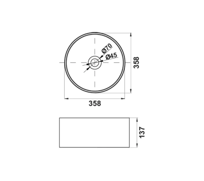 Раковина MELANA MLN-320357MDG матовая темно-серая, Выбрать цвет: Матовая темно-серая, изображение 2