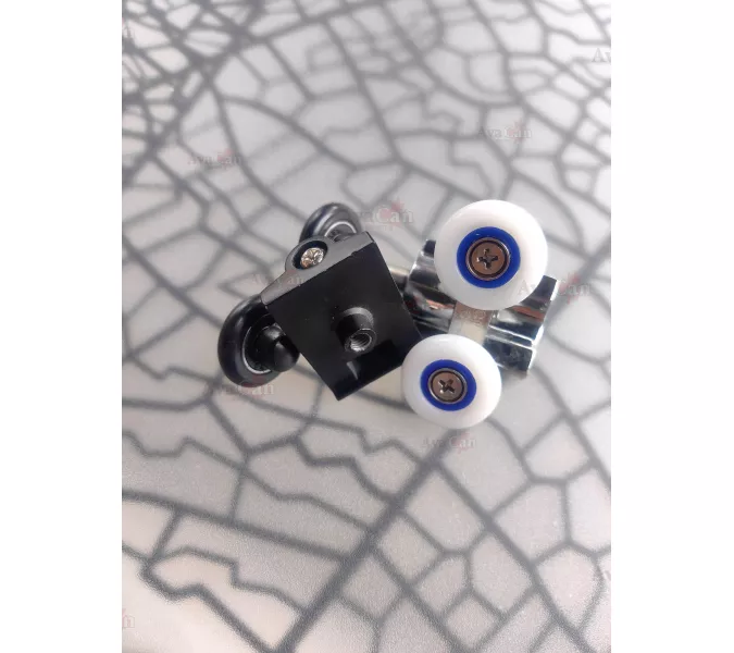 Душевая дверь в нишу AvaCan FB MT, Цвет стекла: матовое с рисунком, Цвет профиля: Черный, Выбрать размер: 120-140, изображение 12