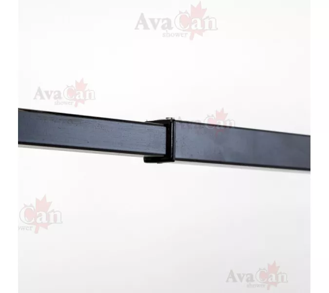 Душевая перегородка AvaCan LB 100/110/120 MT, Цвет стекла: матовое с рисунком, Цвет профиля: Черный, Выбрать размер: 100, изображение 4