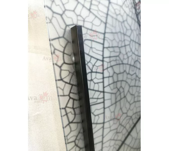 Душевой уголок AvaCan FB2 матовое с рисунком/черный, Цвет стекла: матовое с рисунком, Цвет профиля: Черный, Выбрать размер: 170-190х90, изображение 5