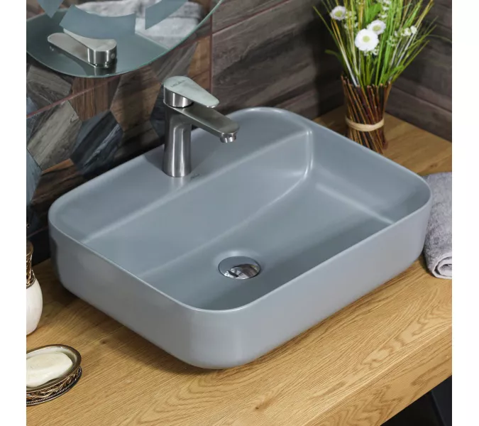 Раковина MELANA MLN-320355MG матовая серая