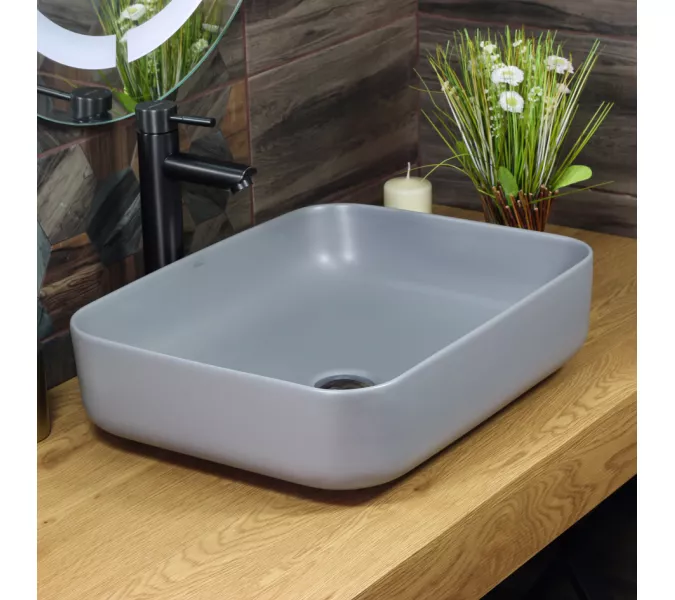 Раковина MELANA MLN-320353MG матовая серая, Выбрать цвет: Матовая серая