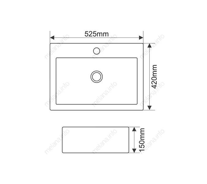 Раковина MELANA MLN-7033, изображение 5