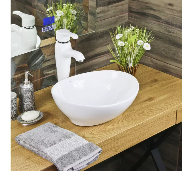 Раковина MELANA MLN-7138, Выбрать цвет: Белая, изображение 3