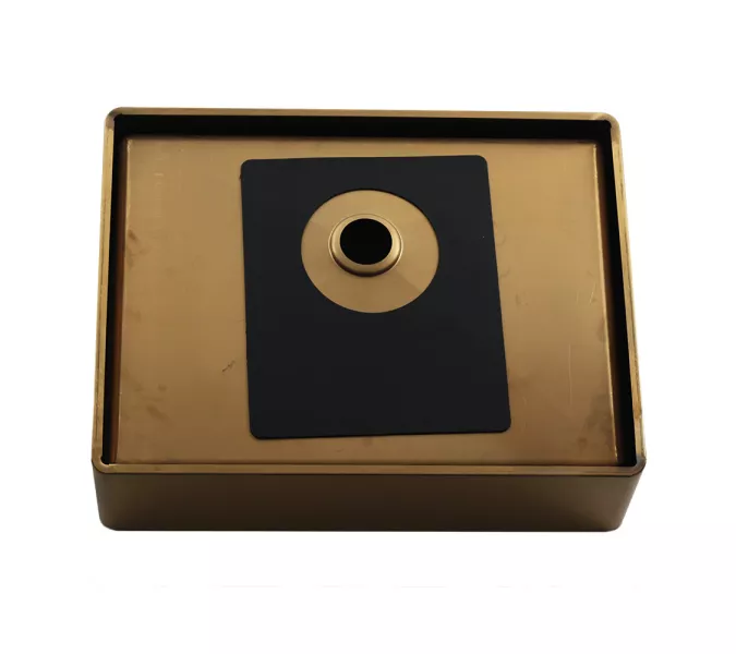 Раковина D4837G Castle MELANA ProfLine 1,2 мм золото накладная, Сифон, донный клапан, Выбрать цвет: Золото, изображение 5