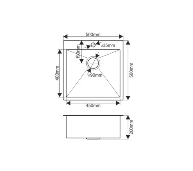 Мойка D5050HG MELANA ProfLine 3,0/200 ЗОЛОТО врезная, Выбрать цвет: Золото, изображение 4