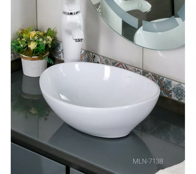 Раковина MELANA MLN-7138, Выбрать цвет: Белая, изображение 5