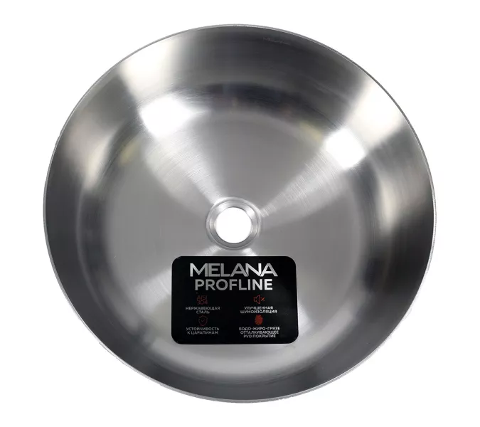 Раковина 400 Lake MELANA Profline САТИН накладная круглая 400, Сифон, донный клапан, Выбрать цвет: Сатин, изображение 4