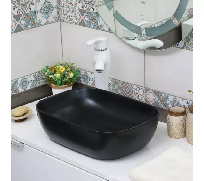 Раковина MELANA MLN-320328MB матовая черная, изображение 2