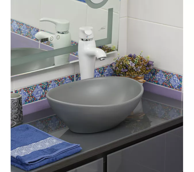 Раковина MELANA MLN-7138MG (серый матовый), Выбрать цвет: Серый матовый, изображение 2