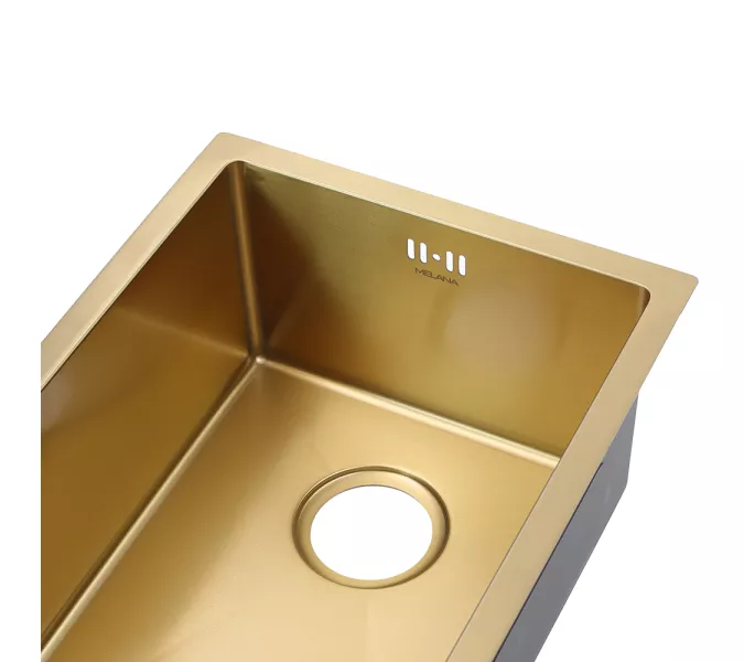 Мойка D5138HG MELANA ProfLine 1,2/220 ЗОЛОТО врезная, Выбрать цвет: Золото, изображение 4