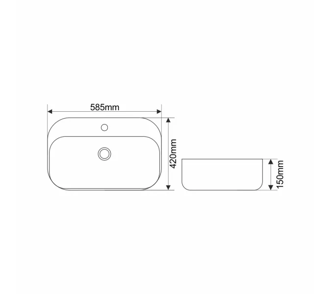 Раковина MELANA MLN-320326/320327, Выбрать размер: 58х42х15, изображение 5