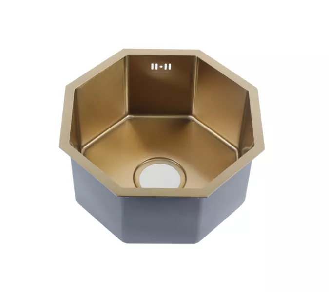 Мойка D400G Octavia MELANA Profline 1,2/200 ЗОЛОТО врезная фигурная, Выбрать цвет: Золото