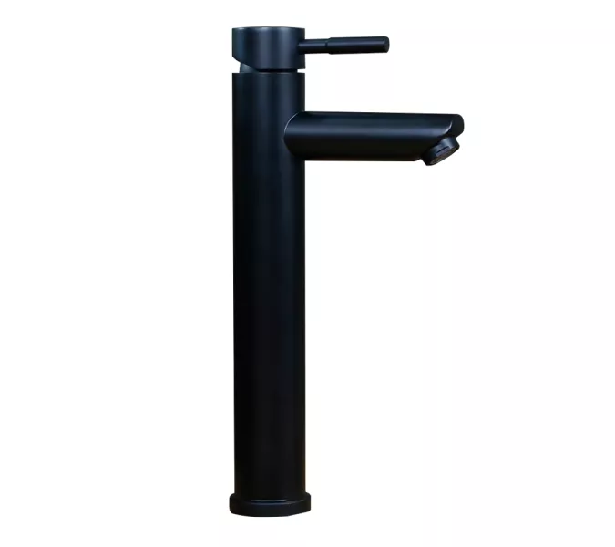 Смеситель д/ум MELANA-610102B Tondo нерж.сталь, однорычажный, черный, литой излив, Выбрать цвет: Черный, изображение 2