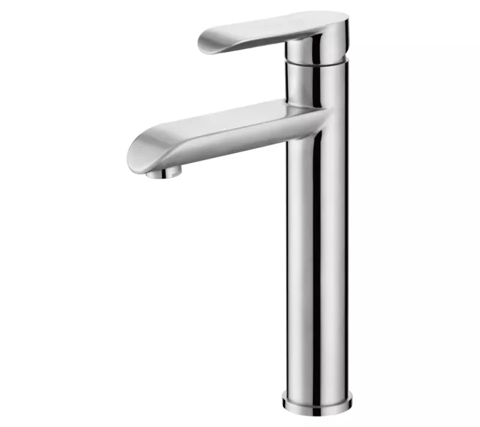 Смеситель д/ум MELANA-610602 Paola Hi-tech нерж.сталь, однорычажный, сатин, литой излив