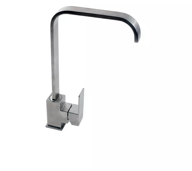 Смеситель д/кухни MELANA-F8113 нерж.сталь, однорычажный, сатин, высокий излив, изображение 6