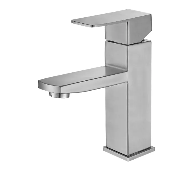 Смеситель д/ум MELANA-610201 Cubo нерж.сталь, однорычажный, сатин, литой излив, изображение 4