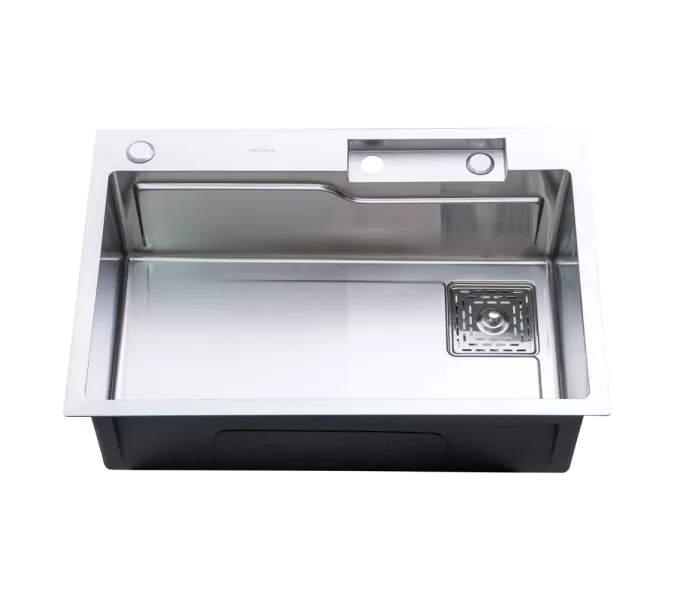 Мойка D6846H+6 MELANA ProfLine 3,0/215 САТИН врезная, Выбрать цвет: Сатин, изображение 4