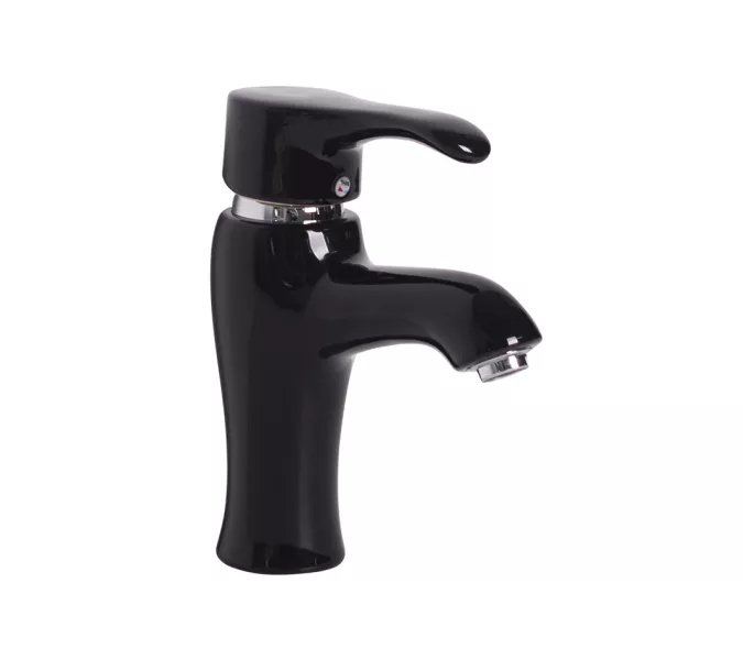 Смеситель д/ум MLN-F-002CBK керамический, однорычажный, черный, Выбрать цвет: Черный