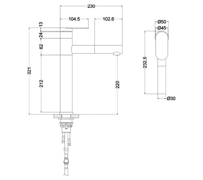 Смеситель д/кухни MELANA-610303 Stello нерж.сталь, однорычажный, сатин, вытяжной излив, изображение 3