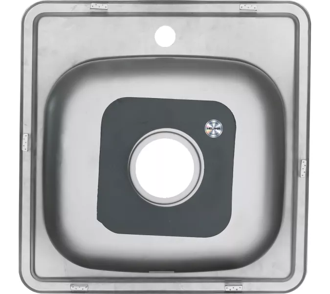 Мойка 4848 MELANA 0,6/160 врезная  с сифоном, Внешний вид: с сифоном, изображение 3