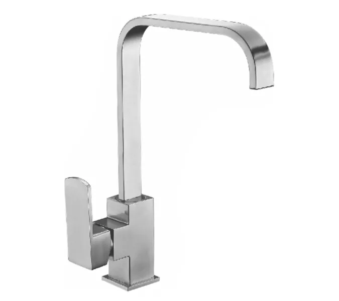 Смеситель д/кухни MELANA-F8113 нерж.сталь, однорычажный, сатин, высокий излив, изображение 3