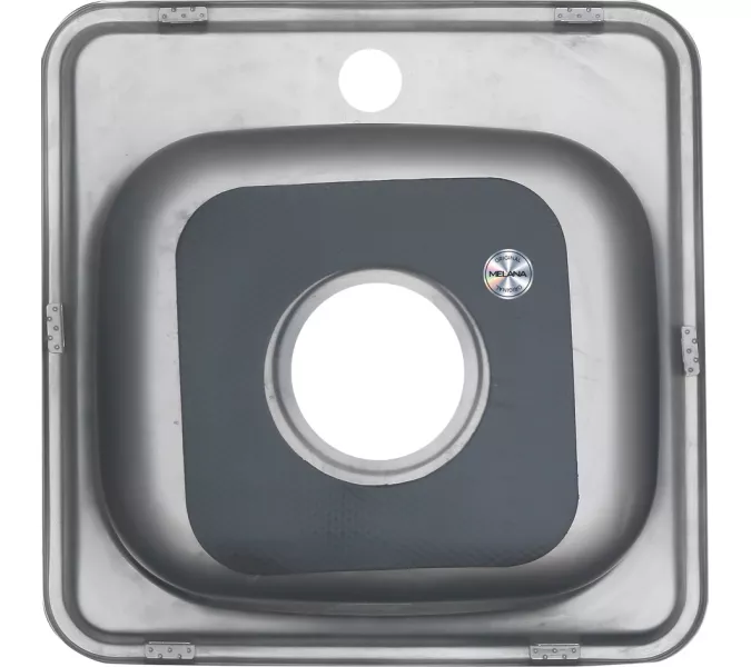 Мойка 3838 MELANA 0,6/160 ИУ врезная  без сифона, Внешний вид: без сифона, изображение 3