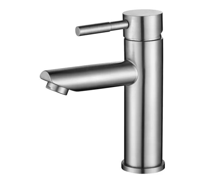 Смеситель д/ум MELANA-610101 Tondo нерж.сталь, однорычажный, сатин, литой излив, Выбрать цвет: Хром, изображение 4