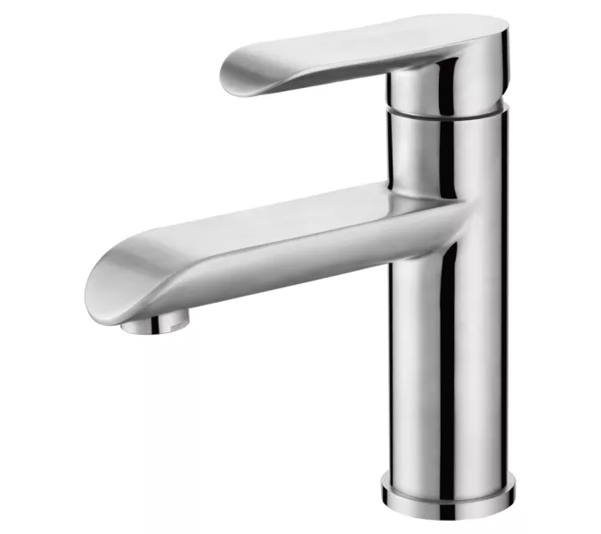 Смеситель д/ум MELANA-610601 Paola Hi-tech нерж.сталь, однорычажный, сатин, литой излив