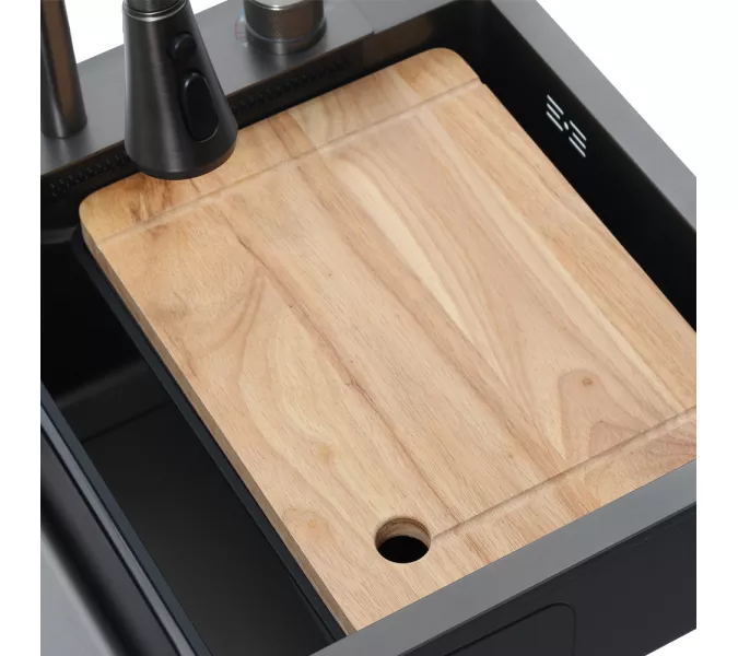 Мойка D6846B+6 MELANA ProfLine 3,0/215 ГРАФИТ врезная, Выбрать цвет: Графит, изображение 4