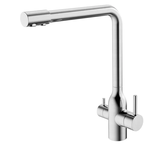 Смеситель д/кухни MELANA-610304 Stello нерж.сталь, с переключателем на фильтр, однорычажный, сатин, изображение 2