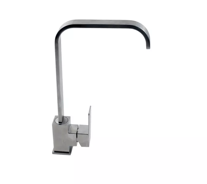 Смеситель д/кухни MELANA-F8113 нерж.сталь, однорычажный, сатин, высокий излив, изображение 5