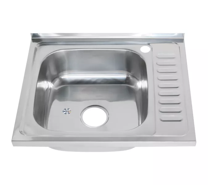 Мойка 6050 L/R MELANA 0,4/0,6/0,8/160 накладная, Внешний вид: толщина 0,4, Ориентация: левая, изображение 3