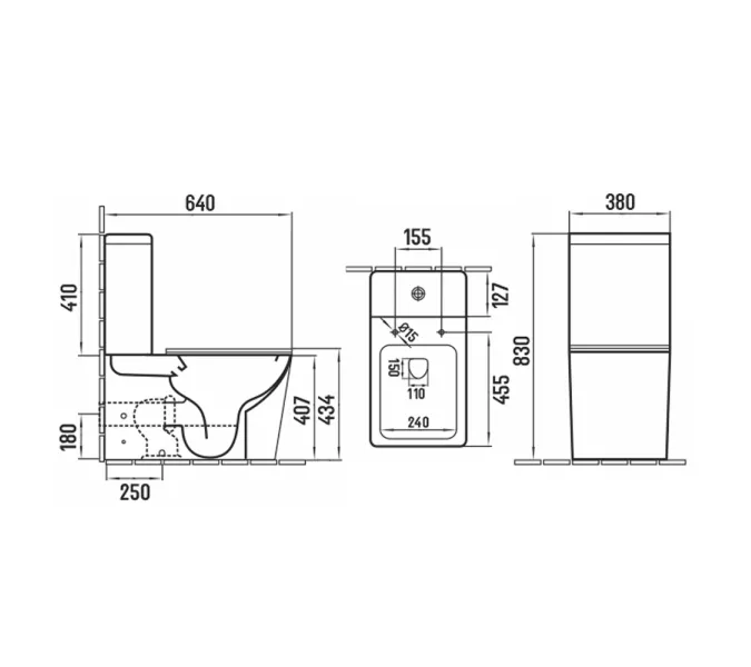 Унитаз-компакт MELANA MLN-310306, Выбрать цвет: Белый, изображение 5