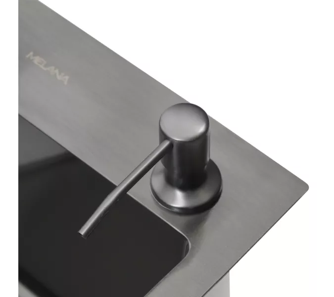 Мойка MLN-D6045HB +3 графит MELANA ProfLine 3,0/220 комплект мойки из нержавеющей стали 3 в 1, изображение 3