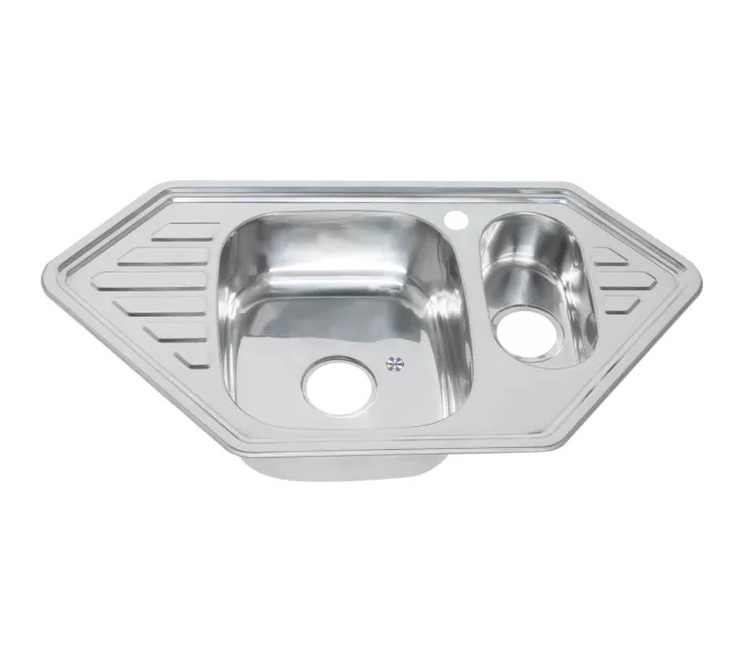 Мойка 9550C MELANA 0,8/180 1,5-я чаша врезная  с сифоном