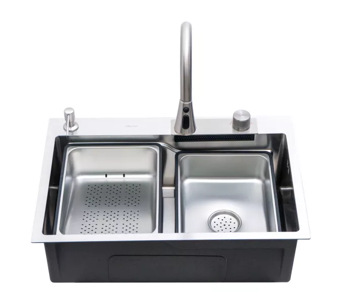 Мойка D6846H+6 MELANA ProfLine 3,0/215 САТИН врезная, Выбрать цвет: Сатин, изображение 2