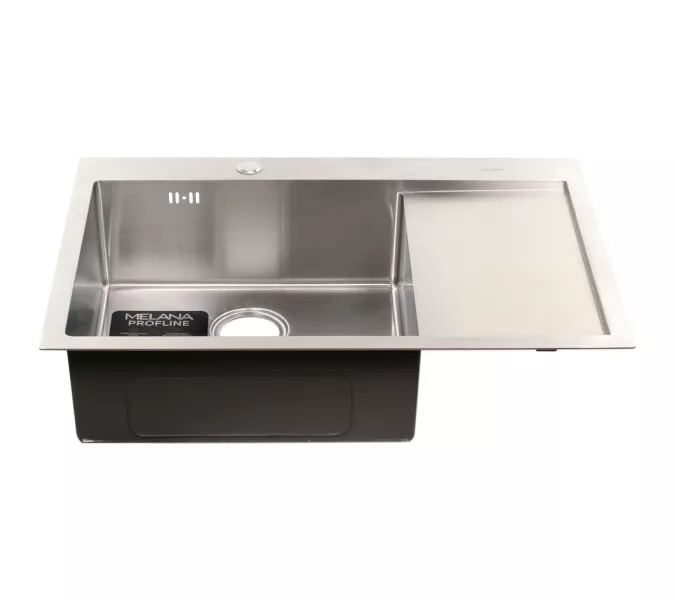 Мойка D7851H-L MELANA ProfLine 3,0/220 САТИН врезная  левая, Выбрать цвет: Сатин, Ориентация: левая