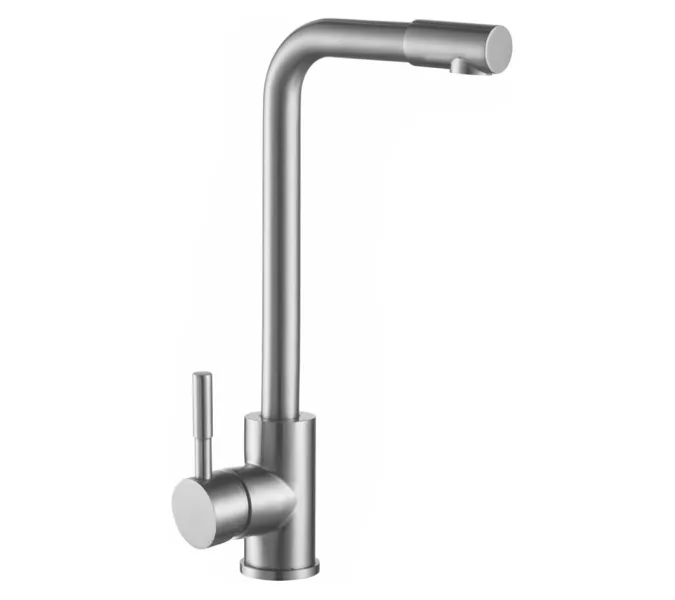 Смеситель д/кухни MELANA-F8107 нерж.сталь, однорычажный, сатин, высокий излив, изображение 3