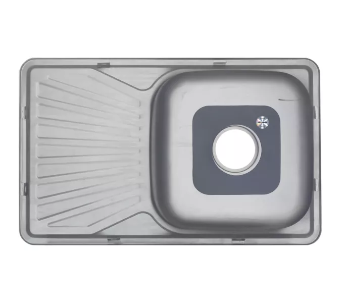 Мойка 7848 U MELANA 0,6/0,8/160 врезная  с сифоном, Внешний вид: толщина 0,6, изображение 3