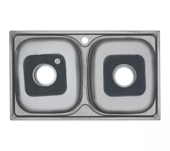 Мойка 8148S MELANA 0,6/180 2-я чаша врезная  с сифоном, изображение 3